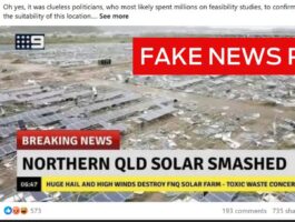 Fact check: No, a Queensland solar farm was not “smashed” by wild weather